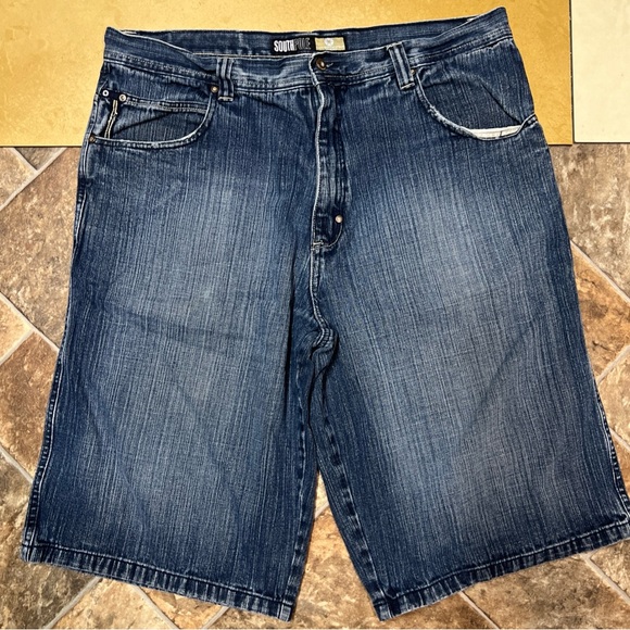 Men’s Southpole Shorts Blue Denim Baggy Jean Y2K Skater Size 42 - Picture 1 of 11